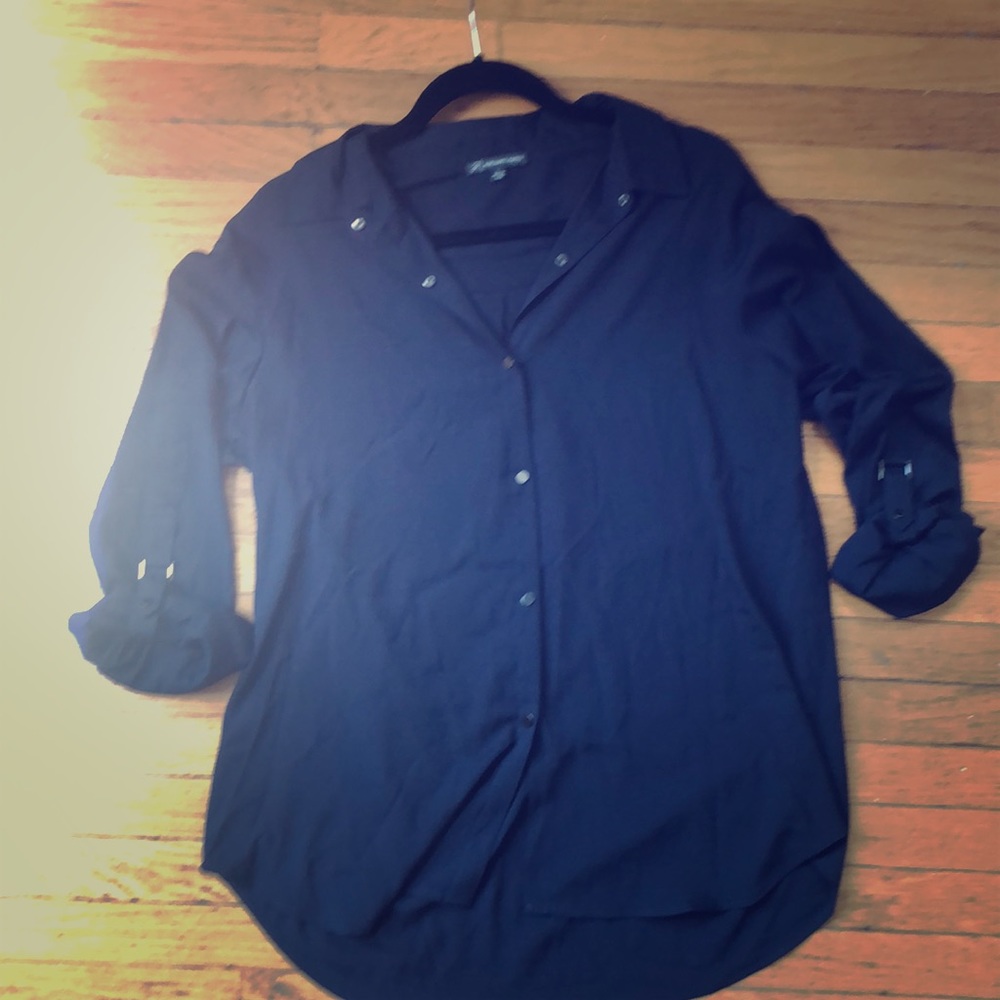 Adrianna Papell navy blouse